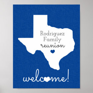 Póster Blue State of Texas Family Reunion Poster