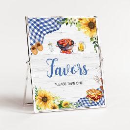 Póster Blue Sunflower BQ Baby Shower Favores