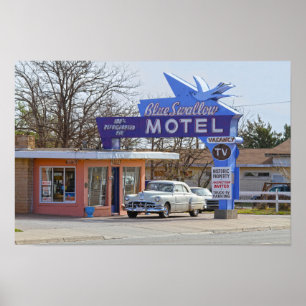 Póster Blue Swallow Motel, Tucumcari, Nuevo México