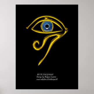 PÓSTER BLUE TALISMAN / GOLD HORUS EYE