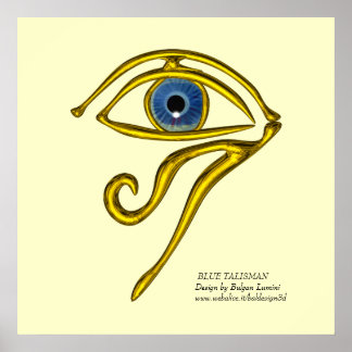 PÓSTER BLUE TALISMAN / GOLD HORUS EYE