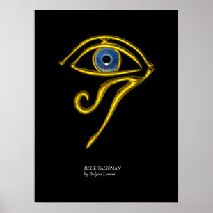 PÓSTER BLUE TALISMAN / GOLD HORUS EYE