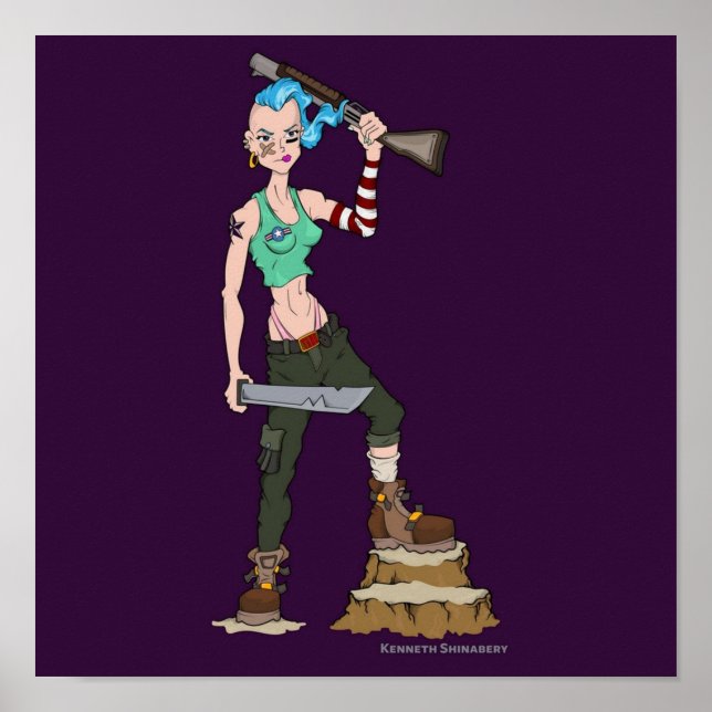 Póster Blue Tank Girl FULL (Frente)