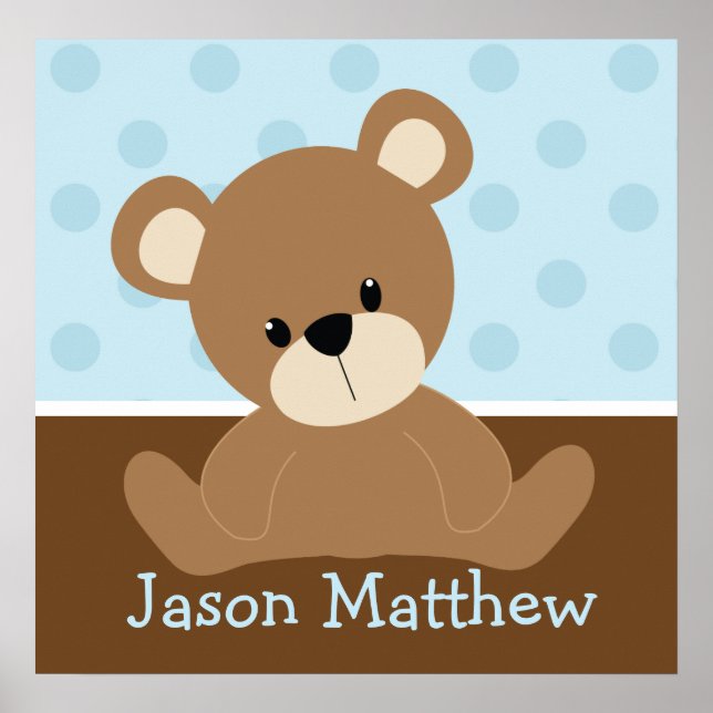 Póster Blue Teddy Bear (Frente)