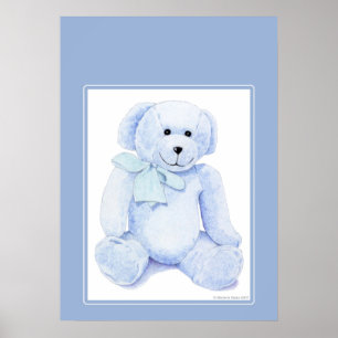 Póster Blue Teddy Bear