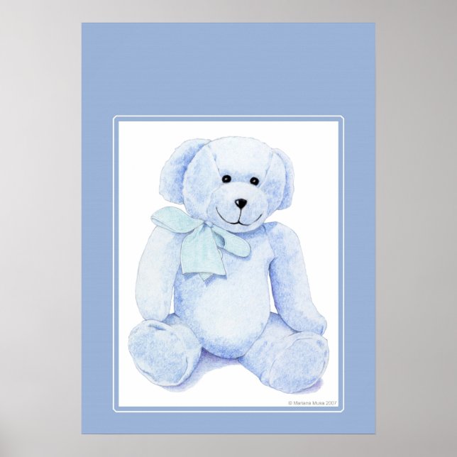 Póster Blue Teddy Bear (Frente)