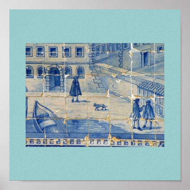 Póster Blue tile (Frente)