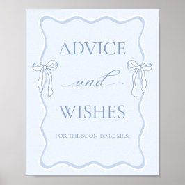 Póster Blue Tying the knot Bridal Shower Advocacy