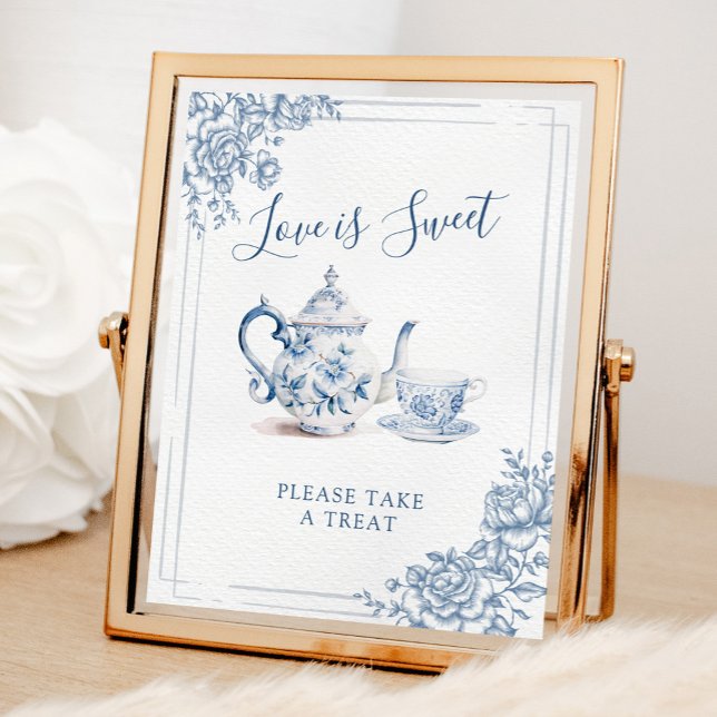 Póster Blue Victorian Garden Bridal Tea Love es dulce (Subido por el creador)