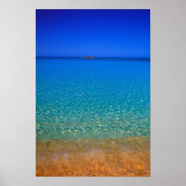 Póster Blue water, Exuma Islands, Bahamas. (Frente)