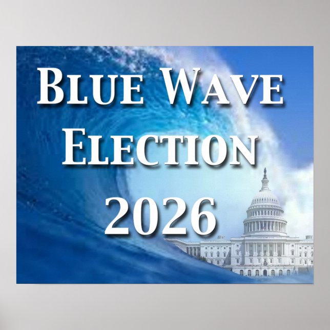 Póster Blue Wave Election 2026 (Frente)
