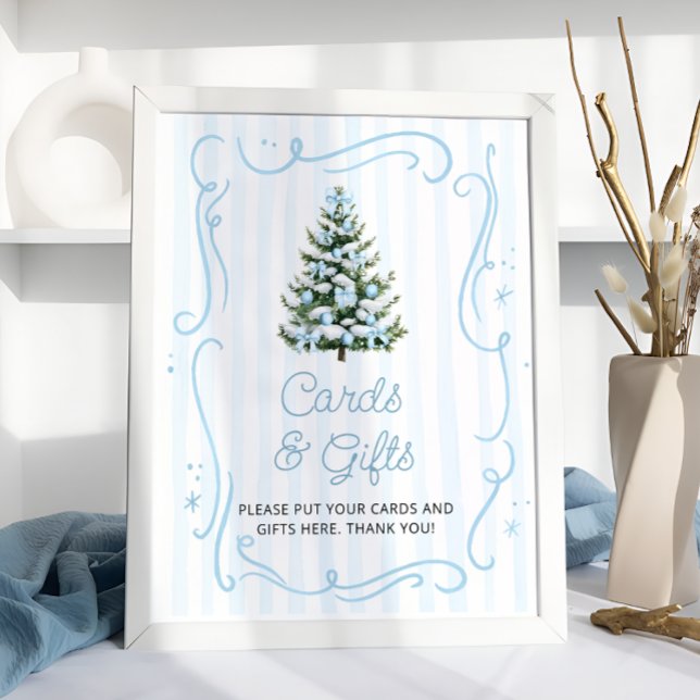 Póster Blue Winter Christmas Baby Shower Cards and Gifts (Subido por el creador)