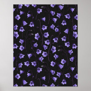 Póster Bluebells, Harebells, Bellflowers