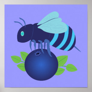 Póster Blueberry Bee