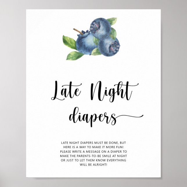 Póster Blueberry \ Juego de pañales nocturnos (Frente)