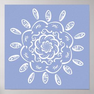 Póster Blueberry Mandala
