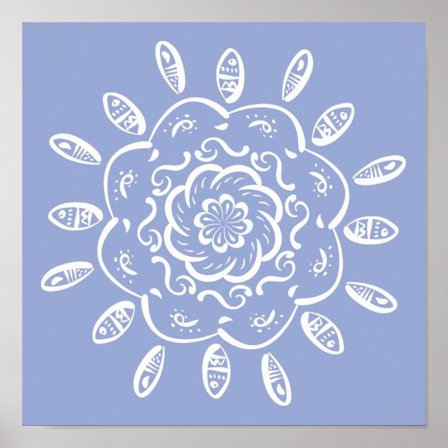 Póster Blueberry Mandala (Frente)