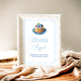 Póster Blueberry Pancake Baby Brunch Diaper Raffle