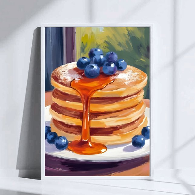 Póster Blueberry Pancakes | Oil Painting Art (Subido por el creador)