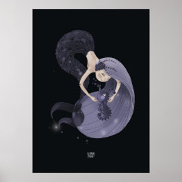 Póster BLUEBERRY SEAHORSE por Alexandra Dikaia