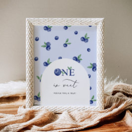 Póster Blueberry uno es dulce, toma un regalo de cumpleañ