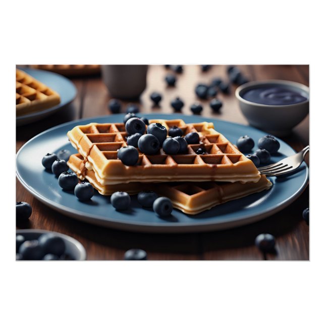 Póster Blueberry Waffles (Anverso)