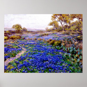 Póster Bluebonnets at Twilight North of San Antonio, 