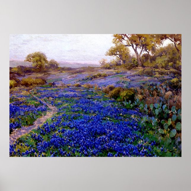 Póster Bluebonnets en Twilight, al norte de San Antonio (Frente)