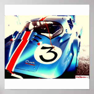 Póster BlueGranSport oil paint effect,