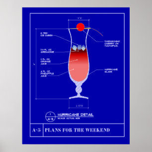 Póster Blueprint for a Hurricane