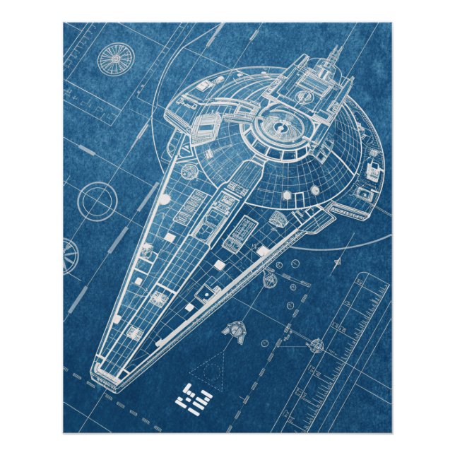 Póster Blueprint of the Aetherwing Interdictor (Anverso)