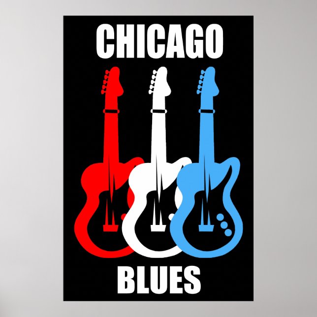 Póster Blues de Chicago (Frente)