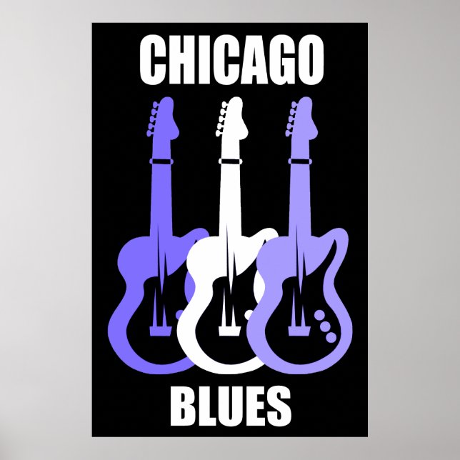 Póster Blues de Chicago (Frente)