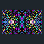 Póster Blues de la ciudad del átomo<br><div class="desc">Átomo City Blues. 2024,  Ken Gage. Arte digital: abstracto.</div>