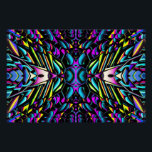 Póster Blues de la ciudad del átomo<br><div class="desc">Átomo City Blues. 2024,  Ken Gage. Arte digital: abstracto.</div>