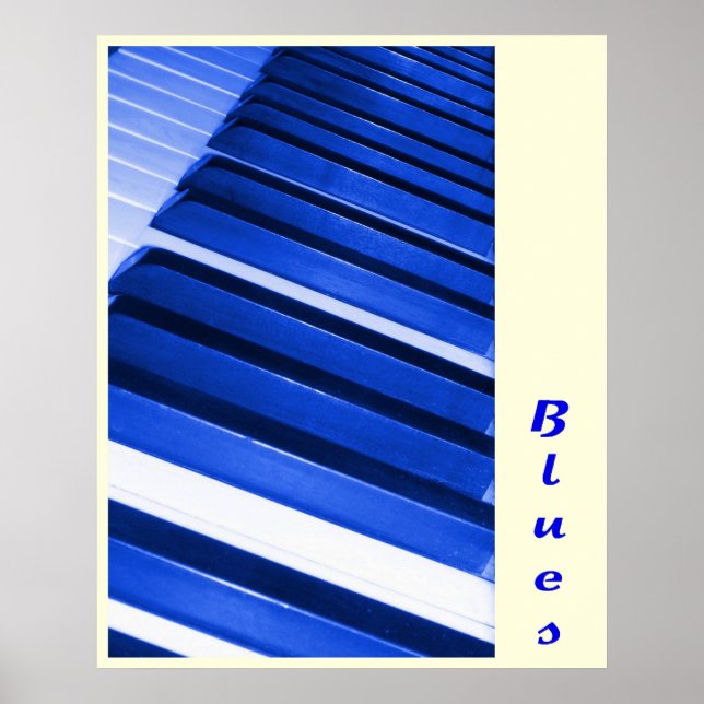 Póster Blues de piano (Frente)