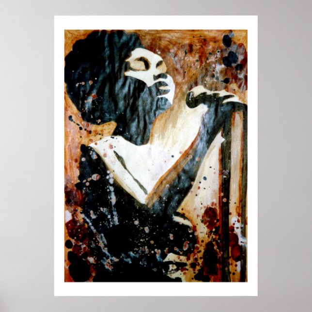 Póster Blues en Poster grande marrón (Frente)