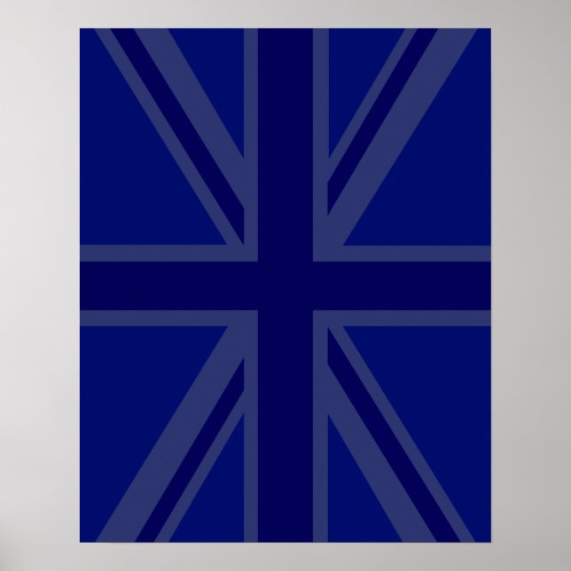 Póster Blues por la bandera británica de Union Jack (Frente)