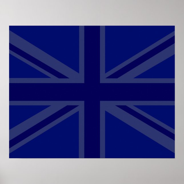 Póster Blues por la bandera británica de Union Jack (Frente)