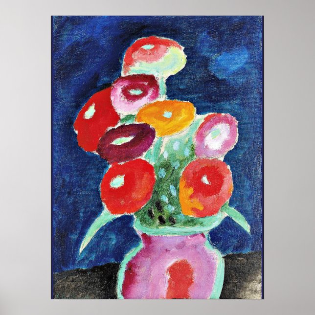 Póster Blumen in Einer Vase, pintura de Alexi Jawlensky (Frente)