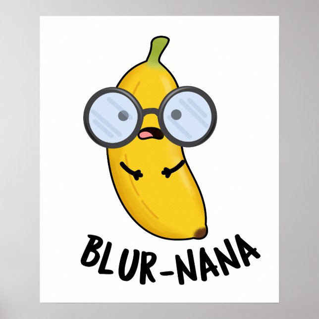 Póster Blur-nana Funny Banana Pun (Frente)