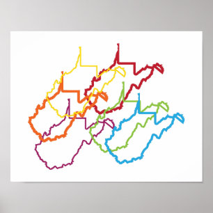 Póster blusa de orgullo de virginia occidental