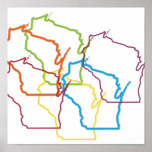 Póster blusa de orgullo de wisconsin