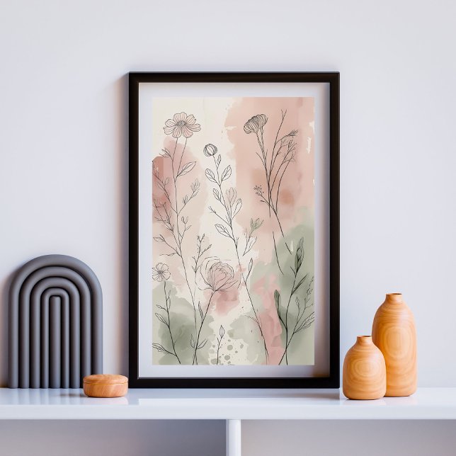 Póster Blush Meadow Botanicals | Línea de Flores Silvestr (Subido por el creador)
