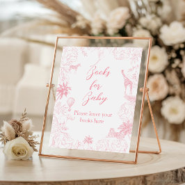 Póster Blush Pink Safari Jungle Books for Baby Sign