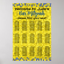 BM Bar y Bat Mitzvah Juego en la lista de asientos