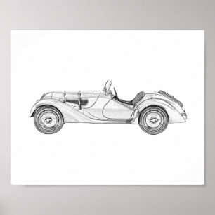 PÓSTER BMW 328 1936