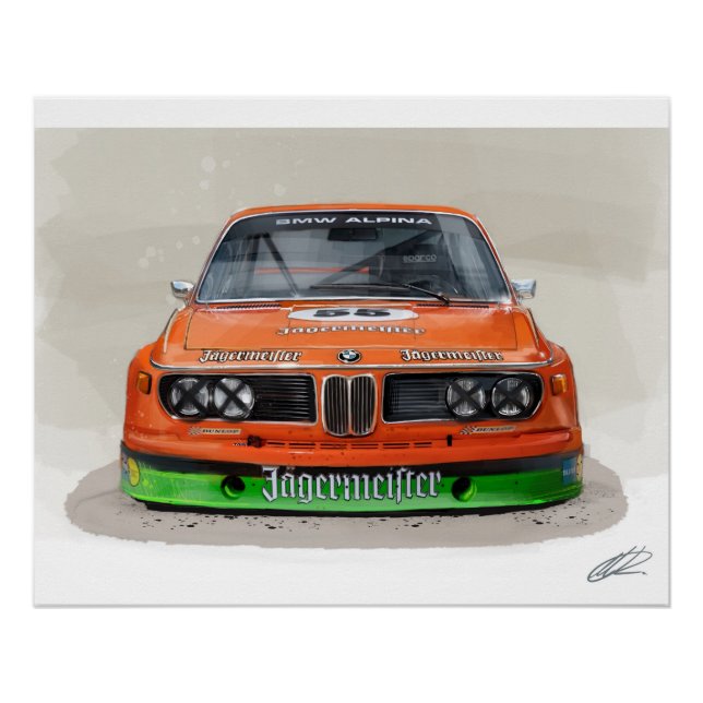 Póster BMW 3.0 CSL Alpina (Anverso)