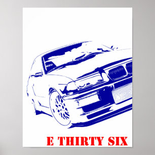 Póster BMW E 36 THIRTY SIX E36ers Bimmer