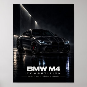 Póster BMW M4 Competition – Automóvil deportivo de lujo n